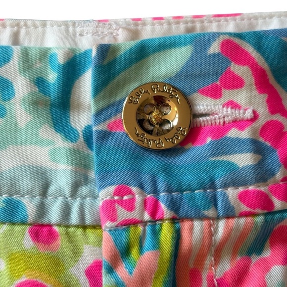 Lilly Pulitzer The Callahan Shorts Pink Floral Size 2 100% Cotton - Picture 3 of 7